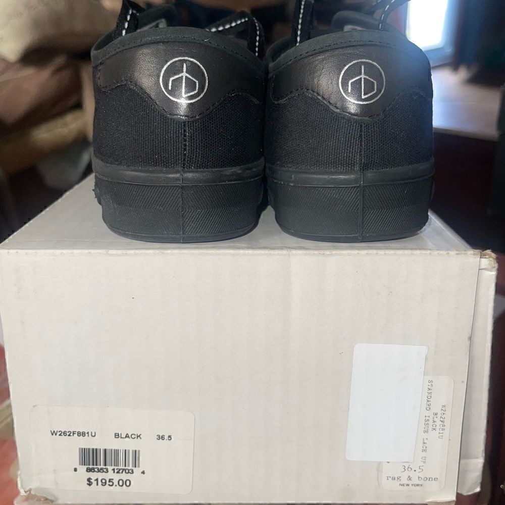 NIB rag & bone Standard Issue Lace Up In Black Size 6.5 - Picture 7 of 10